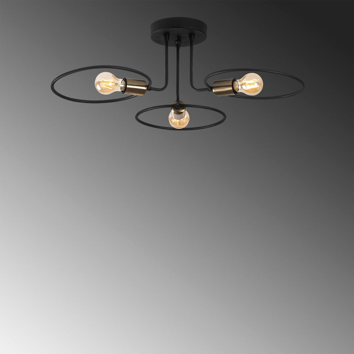 Lustra Circle Chandelier, Negru