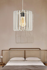 Lustra Cylinder Chandelier, Alb