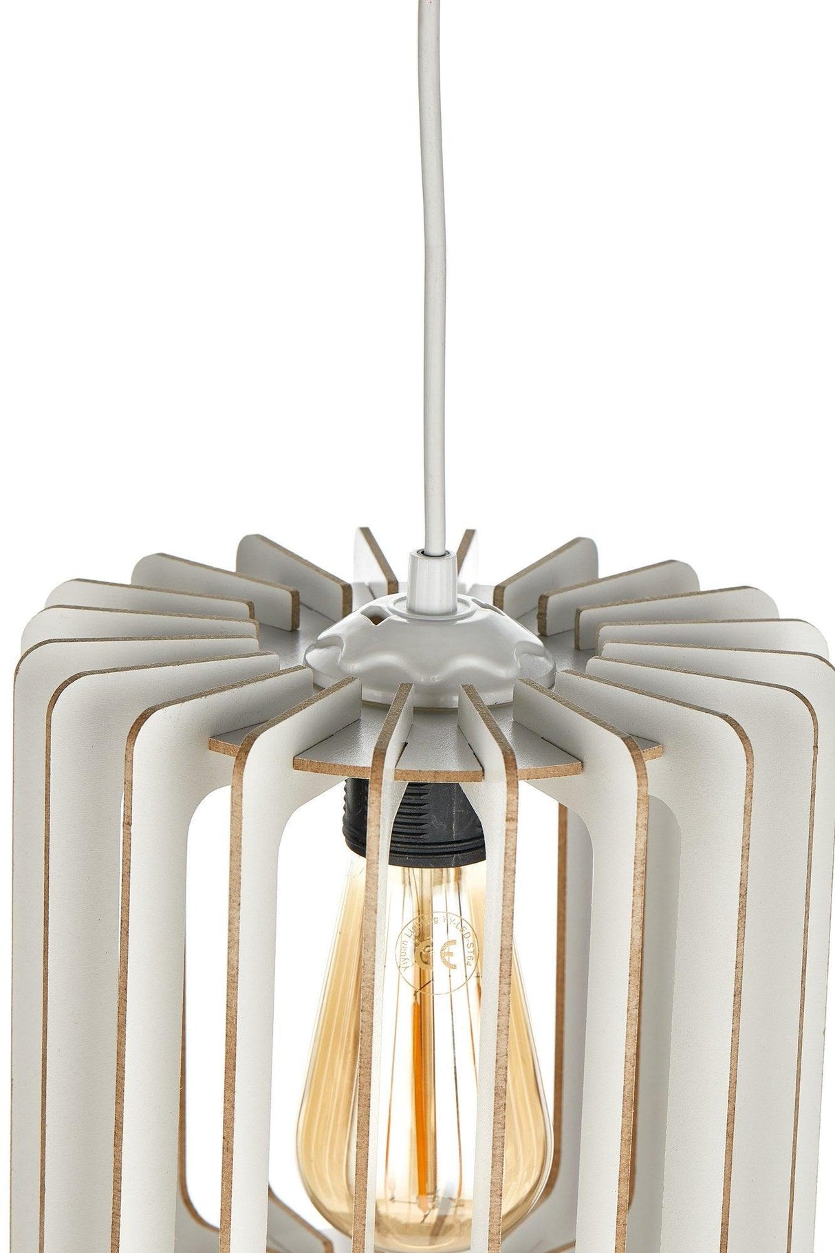 Lustra Cylinder Chandelier, Alb