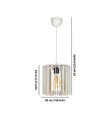 Lustra Cylinder Chandelier, Alb