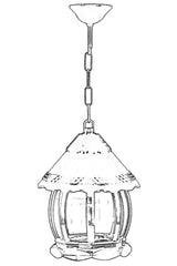 Lustra de exterior BFE 1 Outdoor Chandelier, Negru, 20x50x20 cm