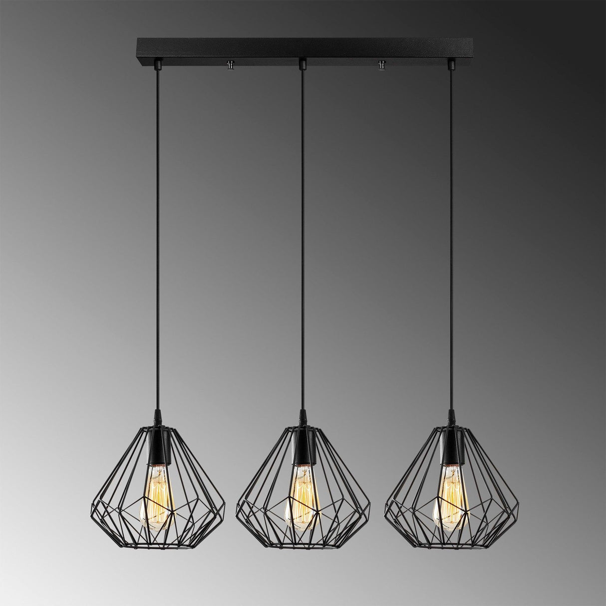 Lustra Diamond Chandelier, Negru