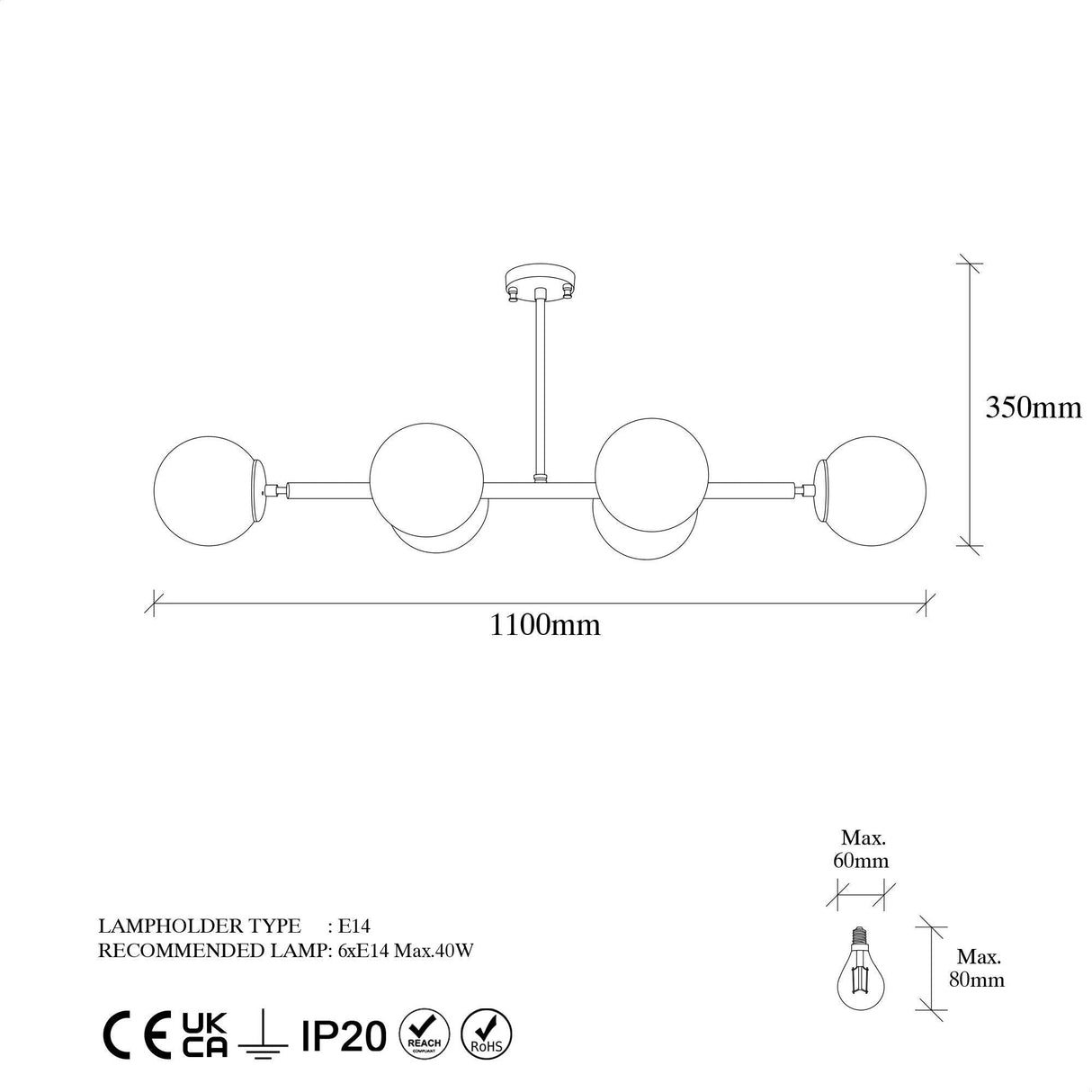 Lustra Fazli Chandelier, Negru