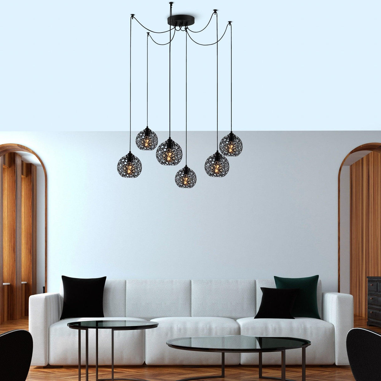 Lustra Fellini Chandelier, Negru