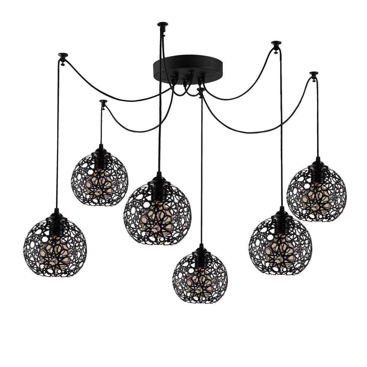 Lustra Fellini Chandelier, Negru