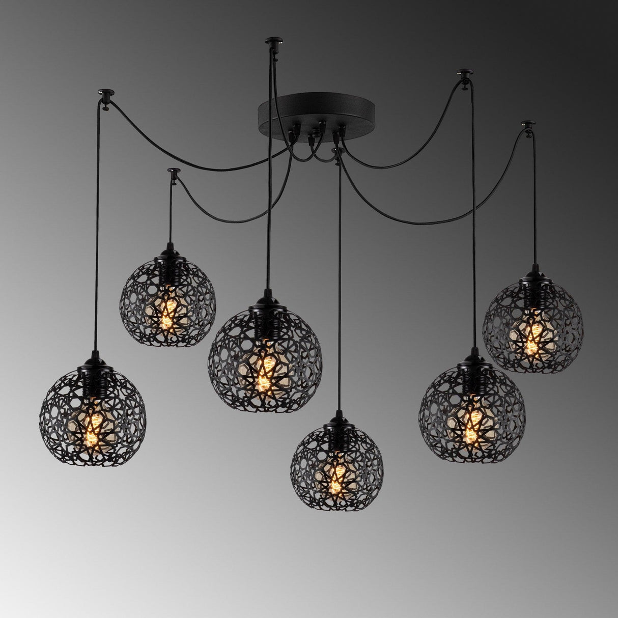 Lustra Fellini Chandelier, Negru