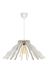 Lustra Fringed Chandelier, Alb