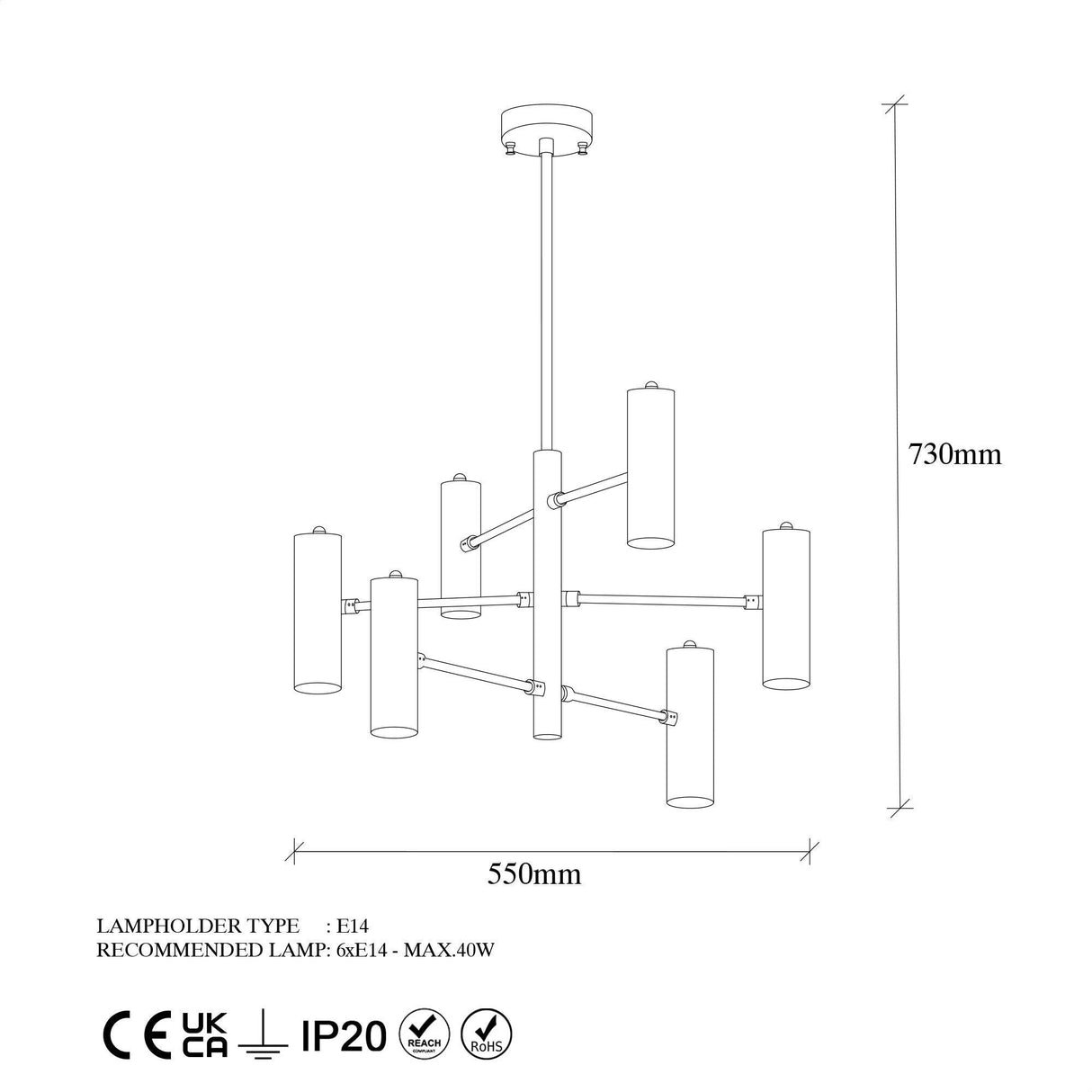 Lustra Gharib Chandelier, Auriu