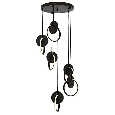 Lustra Hunt Chandelier 1874-6, Negru