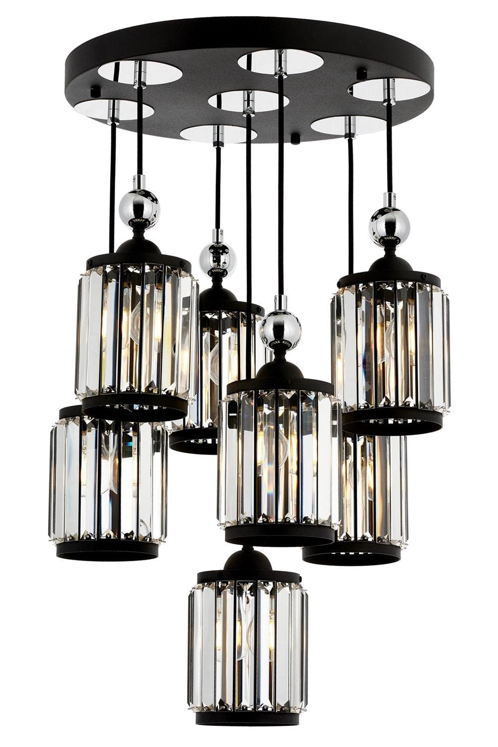 Lustra Hunt Chandelier 4318-7, Negru