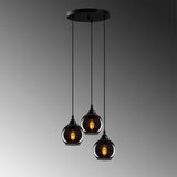 Lustra Smoked Chandelier, Fum