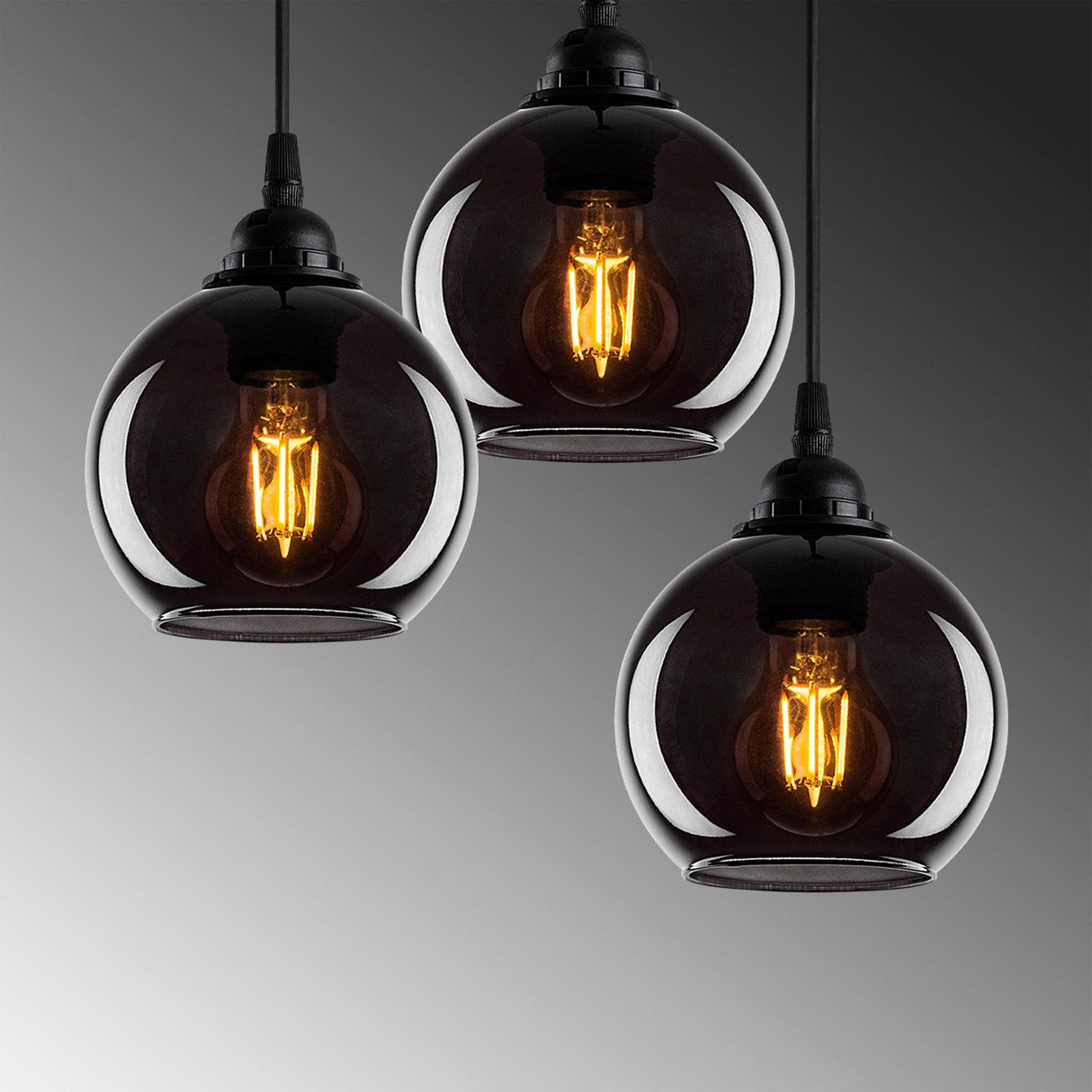 Lustra Smoked Chandelier, Fum