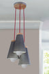 Lustra Trio Chandelier, Multicolor