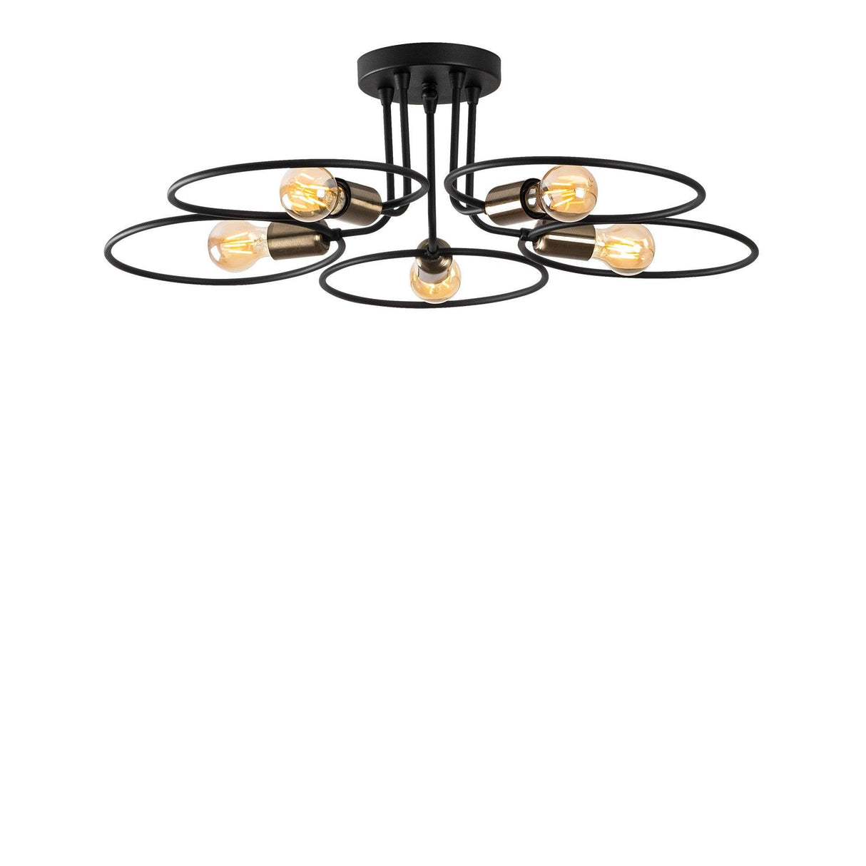 Lustra Wave Chandelier, Negru