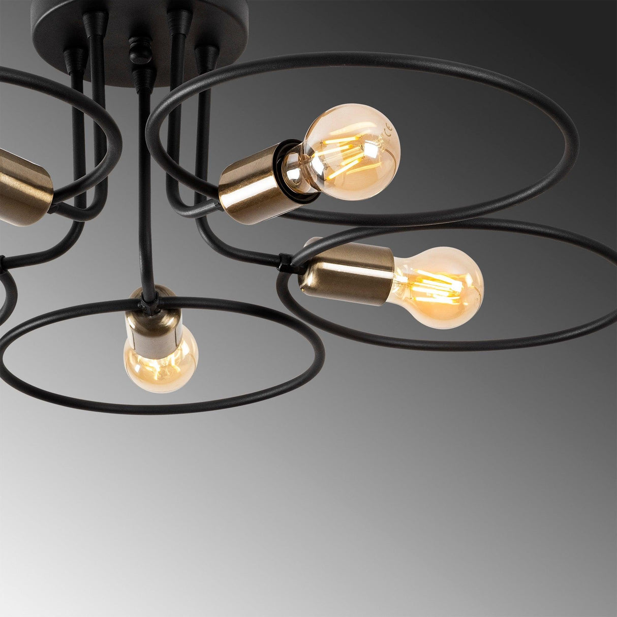 Lustra Wave Chandelier, Negru