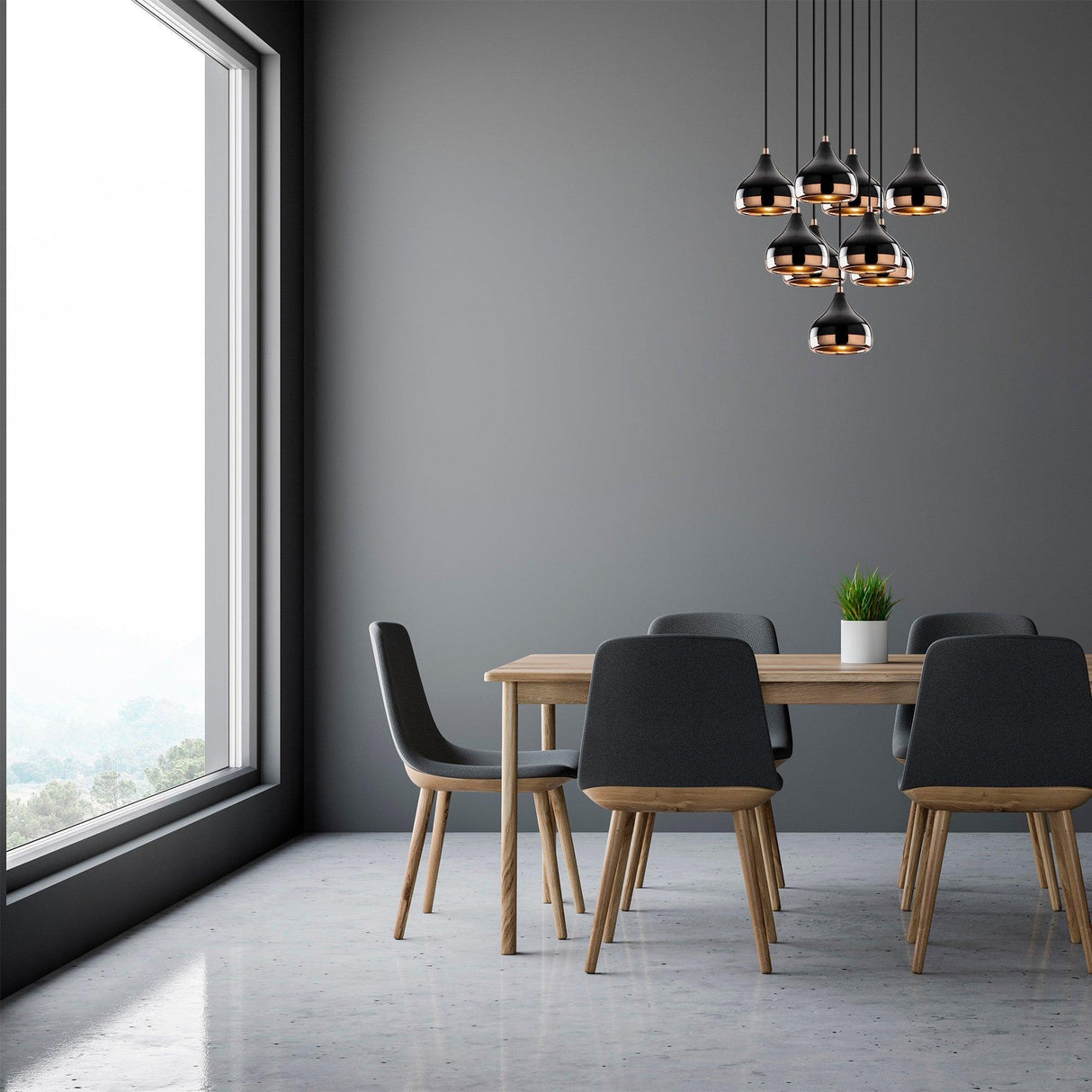 Lustra Yldo 1 Chandelier, Negru