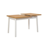 Masa de sufragerie extensibila Oliver Open -  Karina Extendable Dining Table 1, Alb, 75x75x153 cm