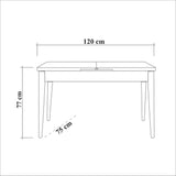 Masa de sufragerie extensibila Oliver Open -  Karina Extendable Dining Table 1, Alb, 75x75x153 cm