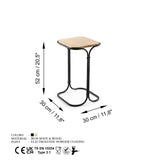 Masuta de cafea Coffee Table Antonio 1, Negru, 30x52x30 cm