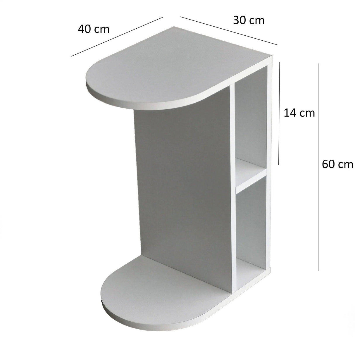 MASUTA DE CAFEA Dekoratif S501 - White, Alb, 40x60x30 cm