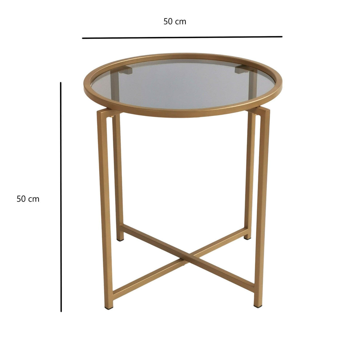 Masuta de cafea S407K - Gold, Aur, 50x50x50 cm