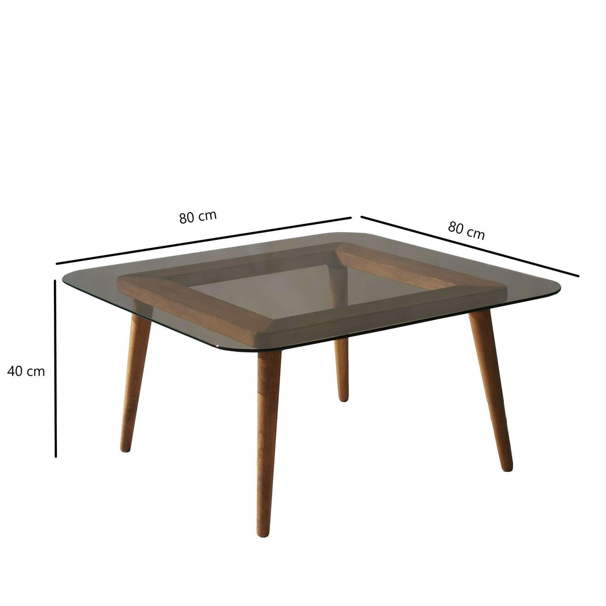 Masuta de cafea Smart, Bronz, 80x40x80 cm