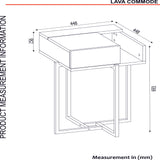 Tabel lateral Byn, Nuc, 44,8x69,3x44,8 cm