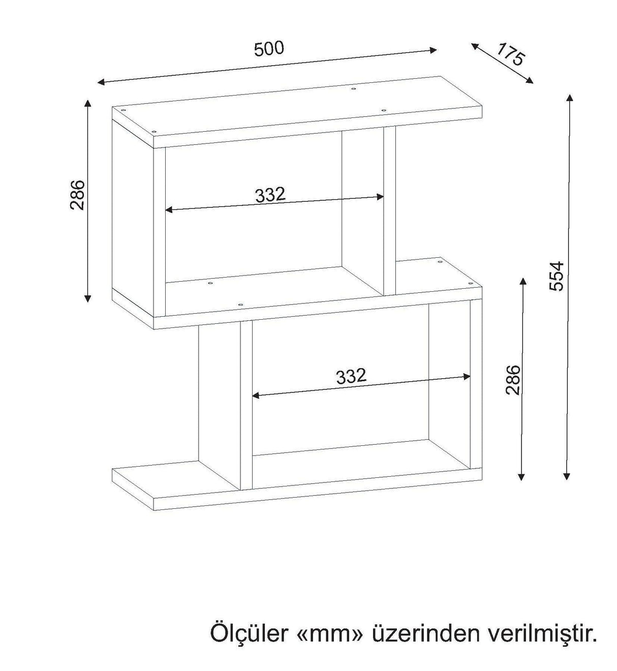 Tabel lateral Karinus - White, Alb, 50x56x18 cm