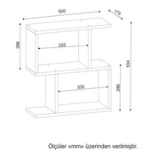 Tabel lateral Karinus - White, Alb, 50x56x18 cm