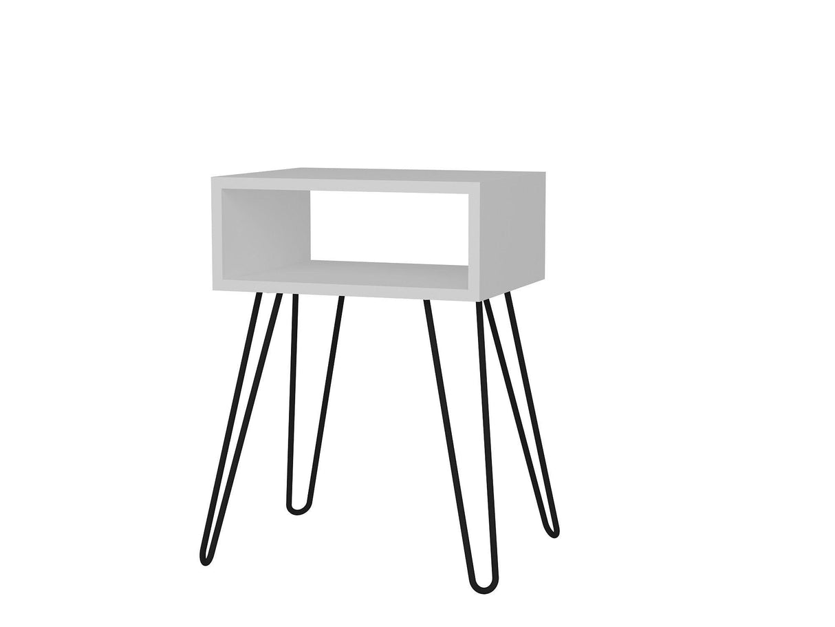 Tabel lateral Novella K2, Alb, 45x63,1x35 cm