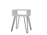 Tabel lateral Novella K2, Alb, 45x63,1x35 cm