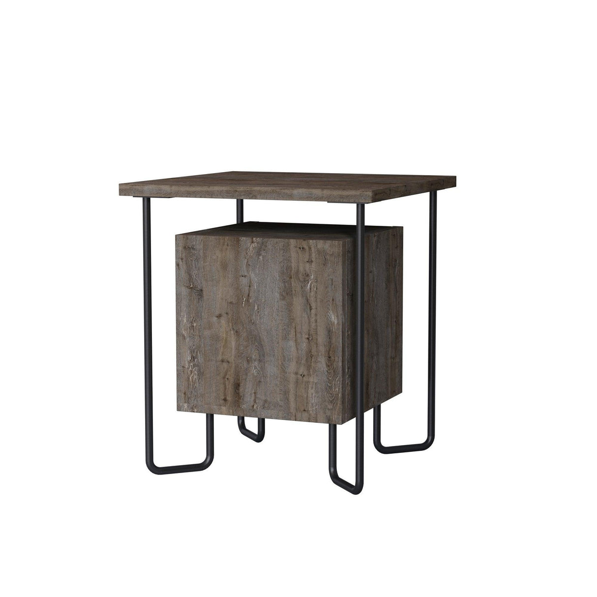 Noptiera Acres Nightstand - Dark Coffee, Maro inchis, 40x45x40 cm