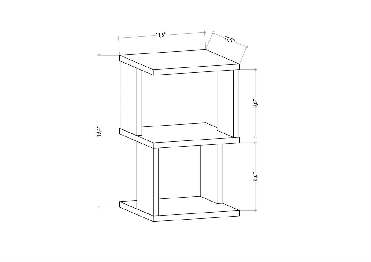 Noptiera Gorder, Alb, 29.6x49.4x29.6 cm