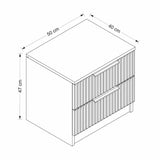 Noptiera Kale Plus - 7898, Gri, 54x40x47 cm