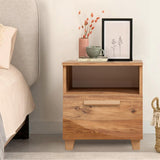 Noptiera Leva Alfa Desert Nightstand, Stejar, 45x52x40 cm