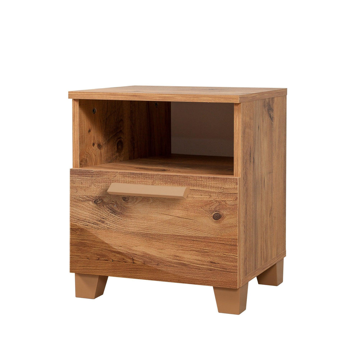 Noptiera Leva Alfa Desert Nightstand, Stejar, 45x52x40 cm