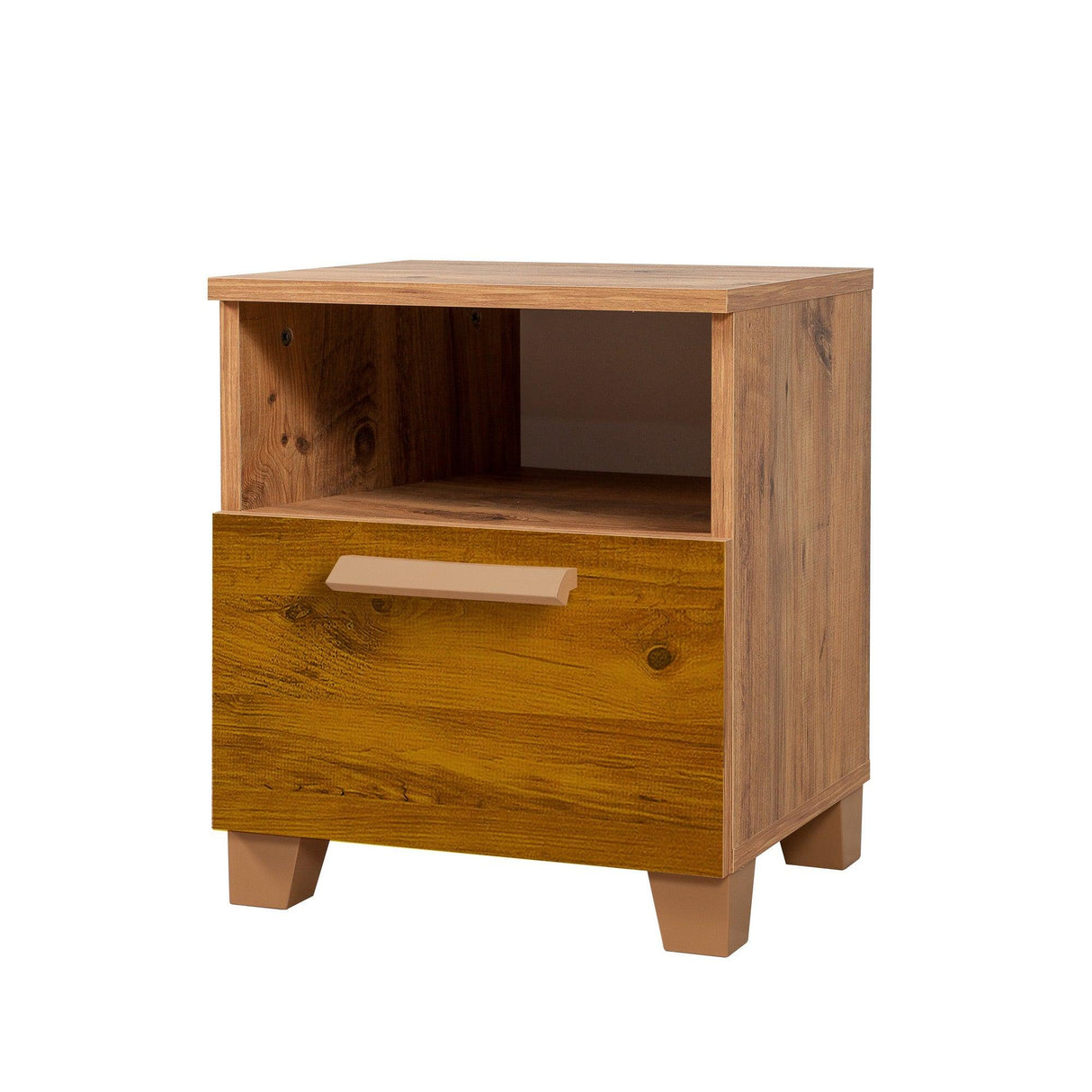 Noptiera Leva Alfa Sun Nightstand, Stejar, 45x52x40 cm