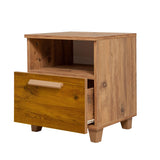 Noptiera Leva Alfa Sun Nightstand, Stejar, 45x52x40 cm