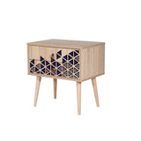 Noptiera Two - 123 Nightstand, Stejar Sonoma, 40x61x60 cm