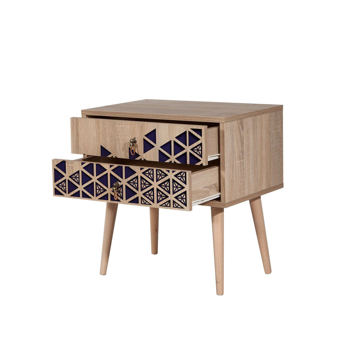 Noptiera Two - 123 Nightstand, Stejar Sonoma, 40x61x60 cm