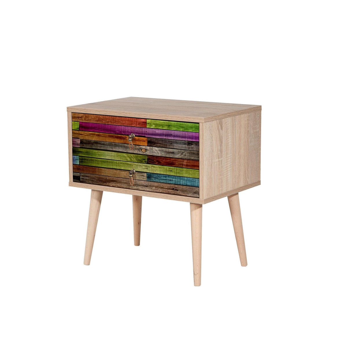 Noptiera Two - Nightstand 11, Stejar Sonoma, 61x40x60 cm