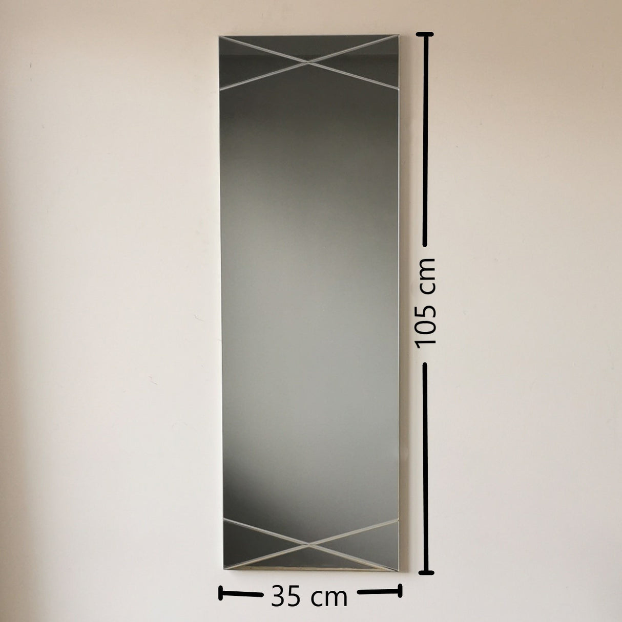 Oglindă A321D, Argint, 3x105x35 cm