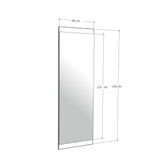Oglindă Boy Aynası Dekoratif Basic 40x120 cm, Alb, 2x40x120 cm