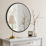 Oglinda decorativa Yuvarlak Mirror - Black, Negru, 2x60x60 cm