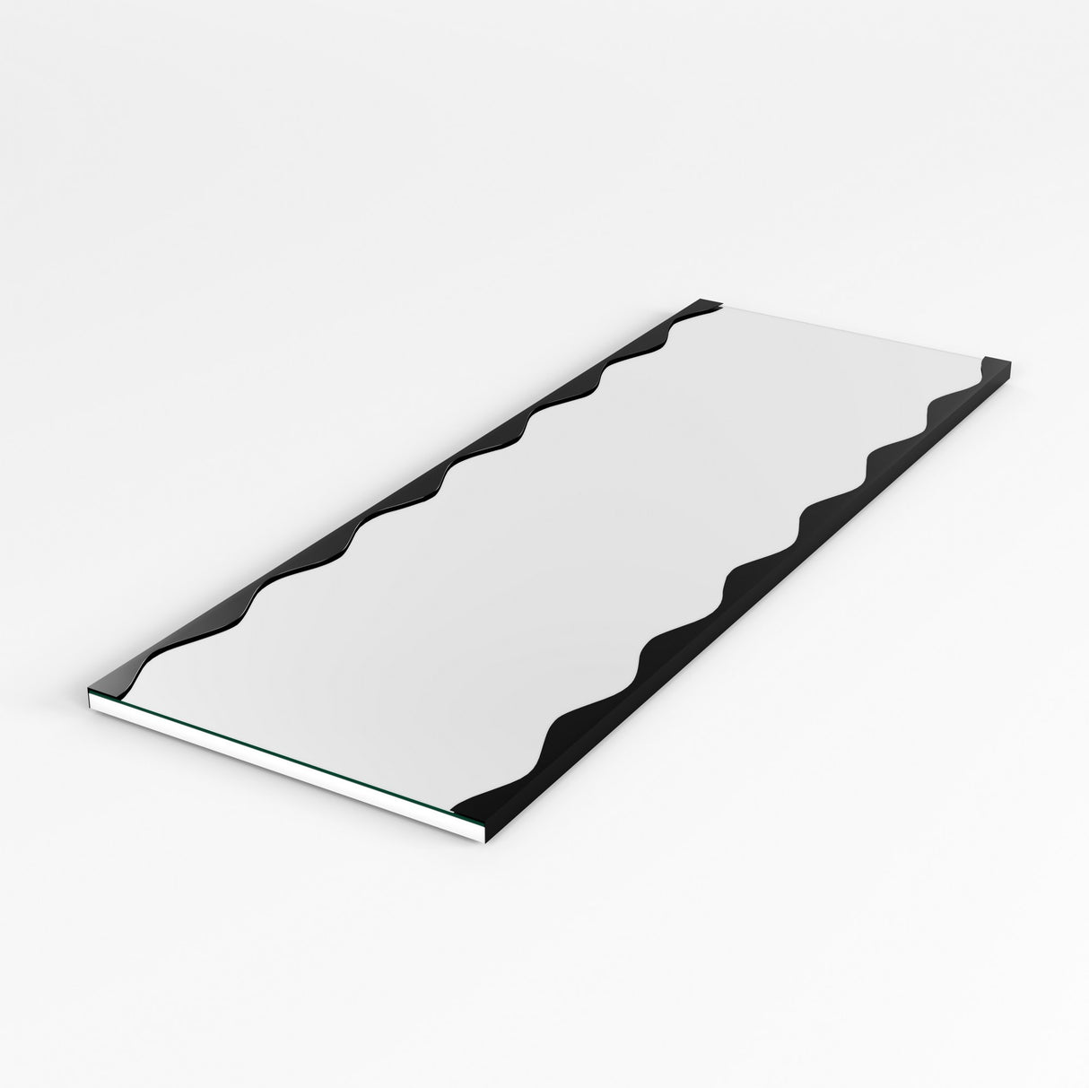 Oglindă Melodia - Black, Negru, 2x140x50 cm