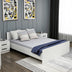 Pat dublu Kale Bedstead, Alb, 165x72x204 cm