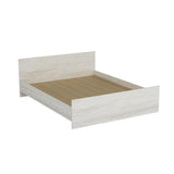 Pat dublu Kale Bedstead, Alb antic, 155x72x204 cm