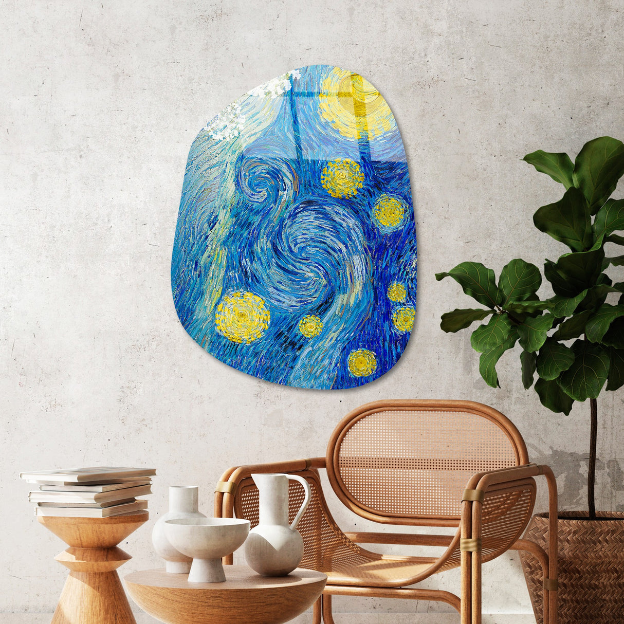 Pictură decorativă din sticlă temperată UV-1091, Multicolor, 50x70 cm