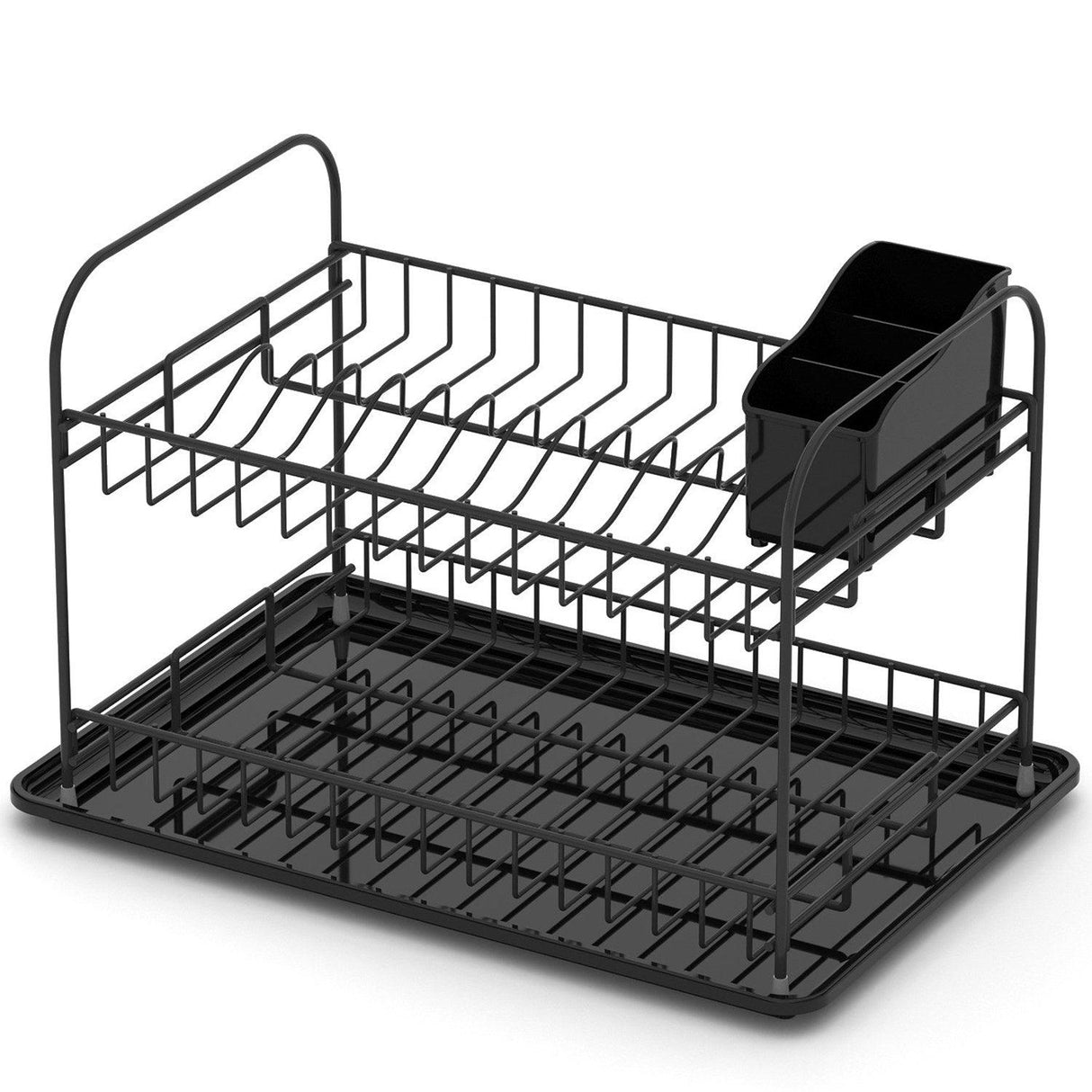 Raft pentru vase Dish Rack Classic 2, Negru, 48x33x32 cm