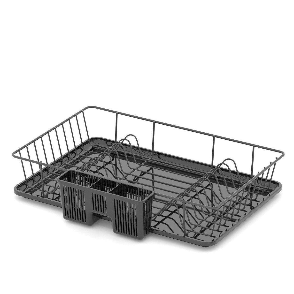 Raft pentru vase Dish Rack Classic 1, Negru, 49x38x9 cm